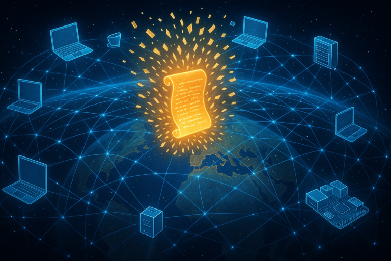 Securing wealth with Bitcoin, the shared ledger copied across independent nodes worldwide