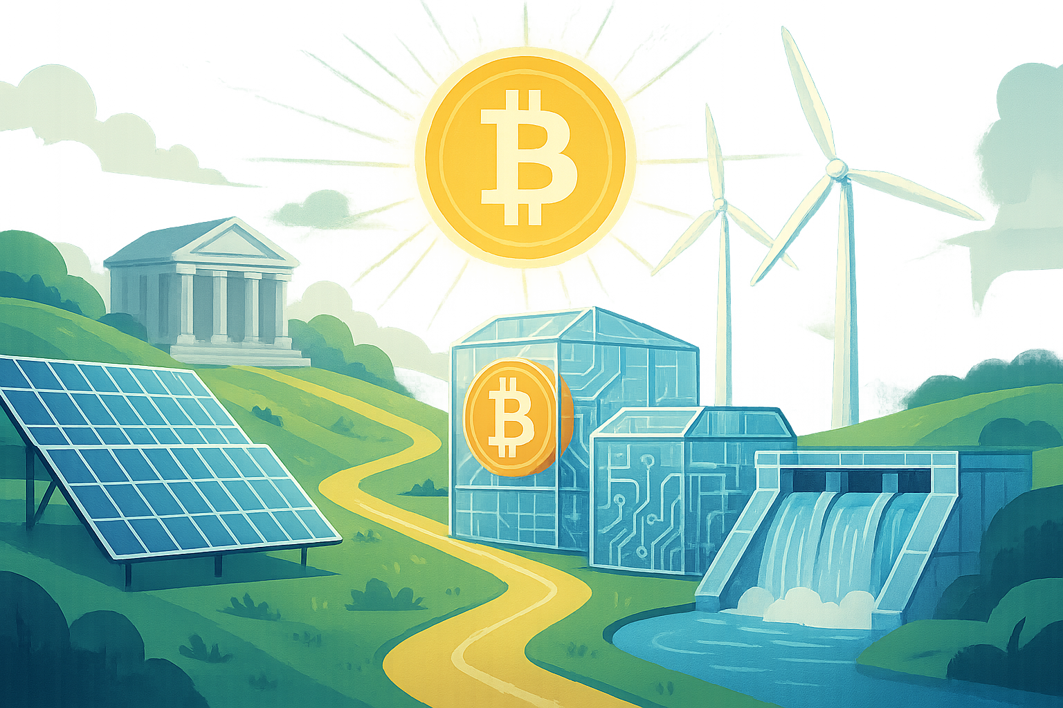 Bitcoin and Clean Energy Icon