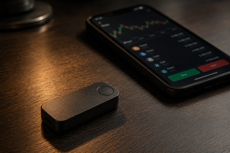 keeping bitcoin on an exchange hardware wallet and smartphone